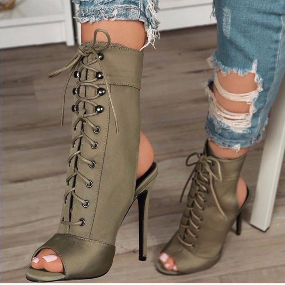Army green heels